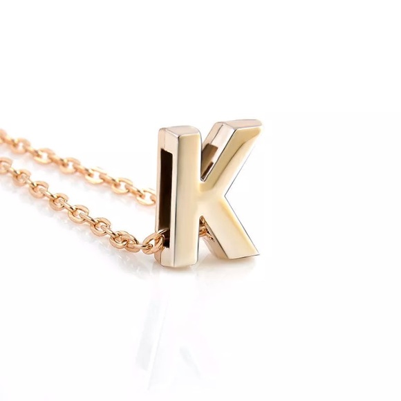 artemis Jewelry - "Zelda" Letter K Monogram Inital Necklace